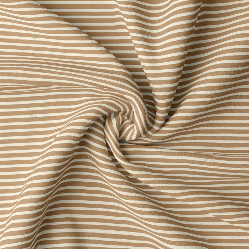 Striped Jersey AIGUEMARINE Camel / Ecru